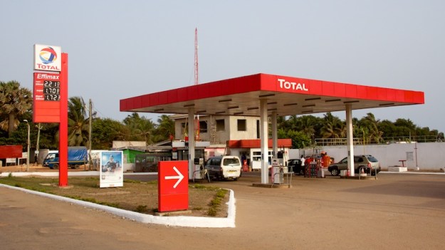 A gas station in Ghana