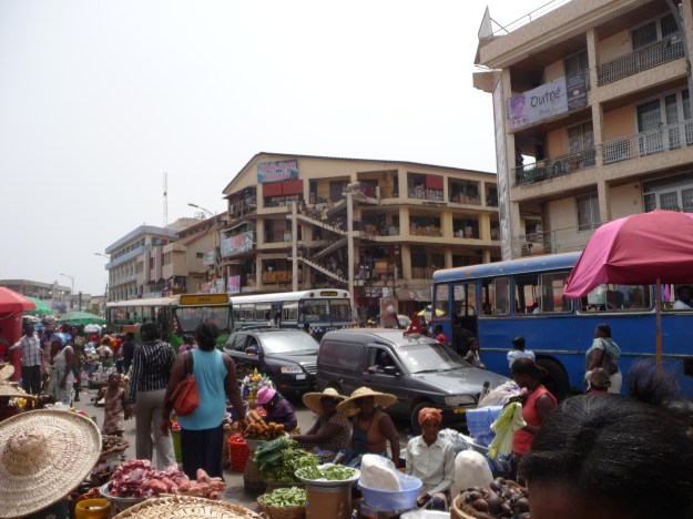 A local market in Accra, Ghana