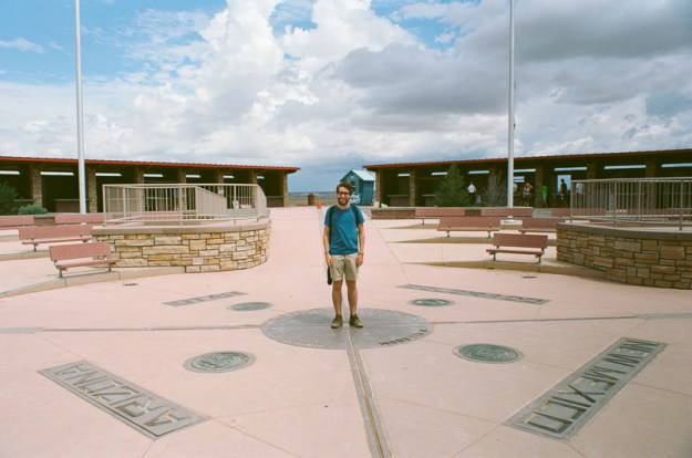 Adam standing in 4 (!) states - Four Corners, USA